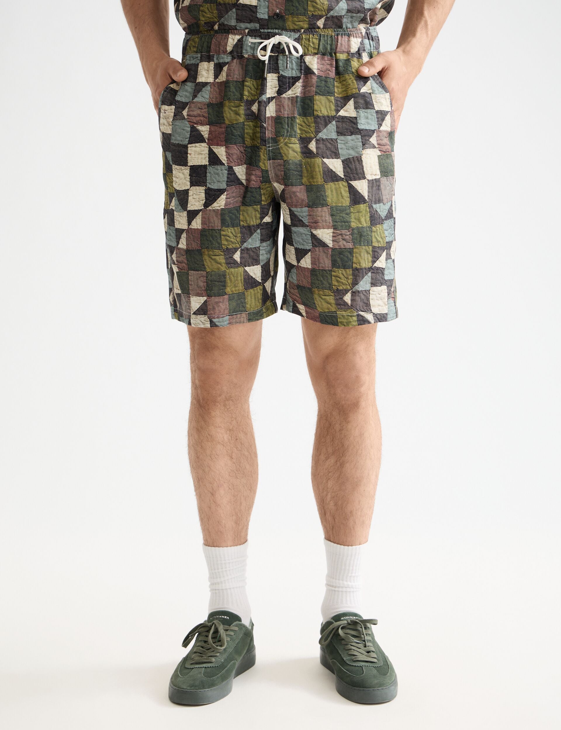 Fave - printed tencel regular fit bermuda short