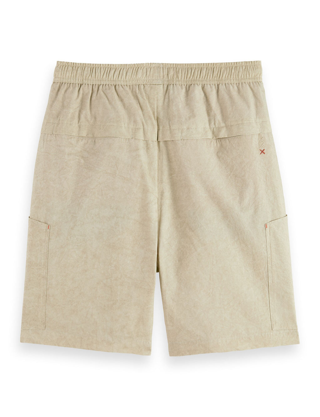 Washed nylon-blend poplin wide fit cargo bermuda