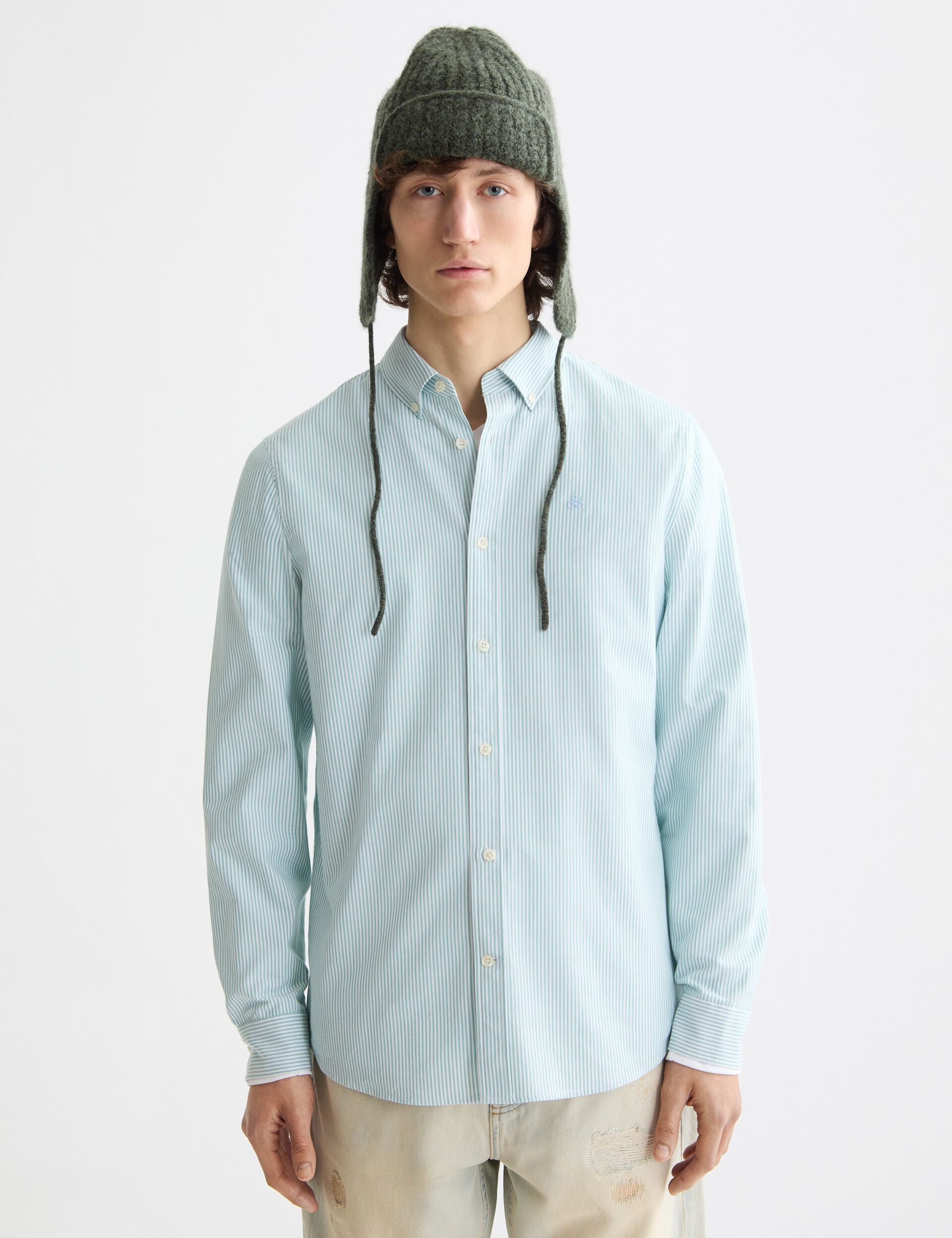 Seasonal Core - Striped Regular-Fit Oxford Shirt