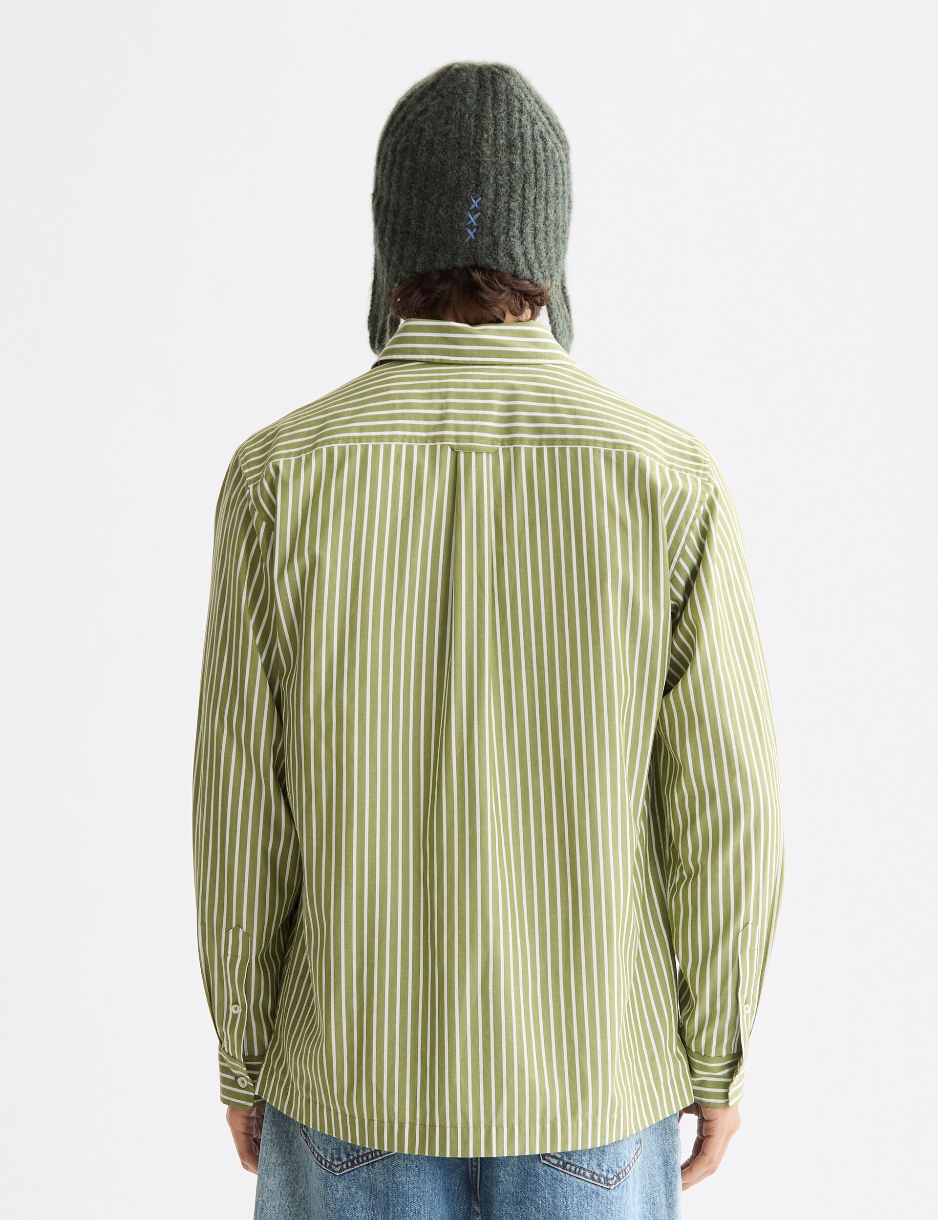 Striped Relaxed-Fit Poplin Shirt