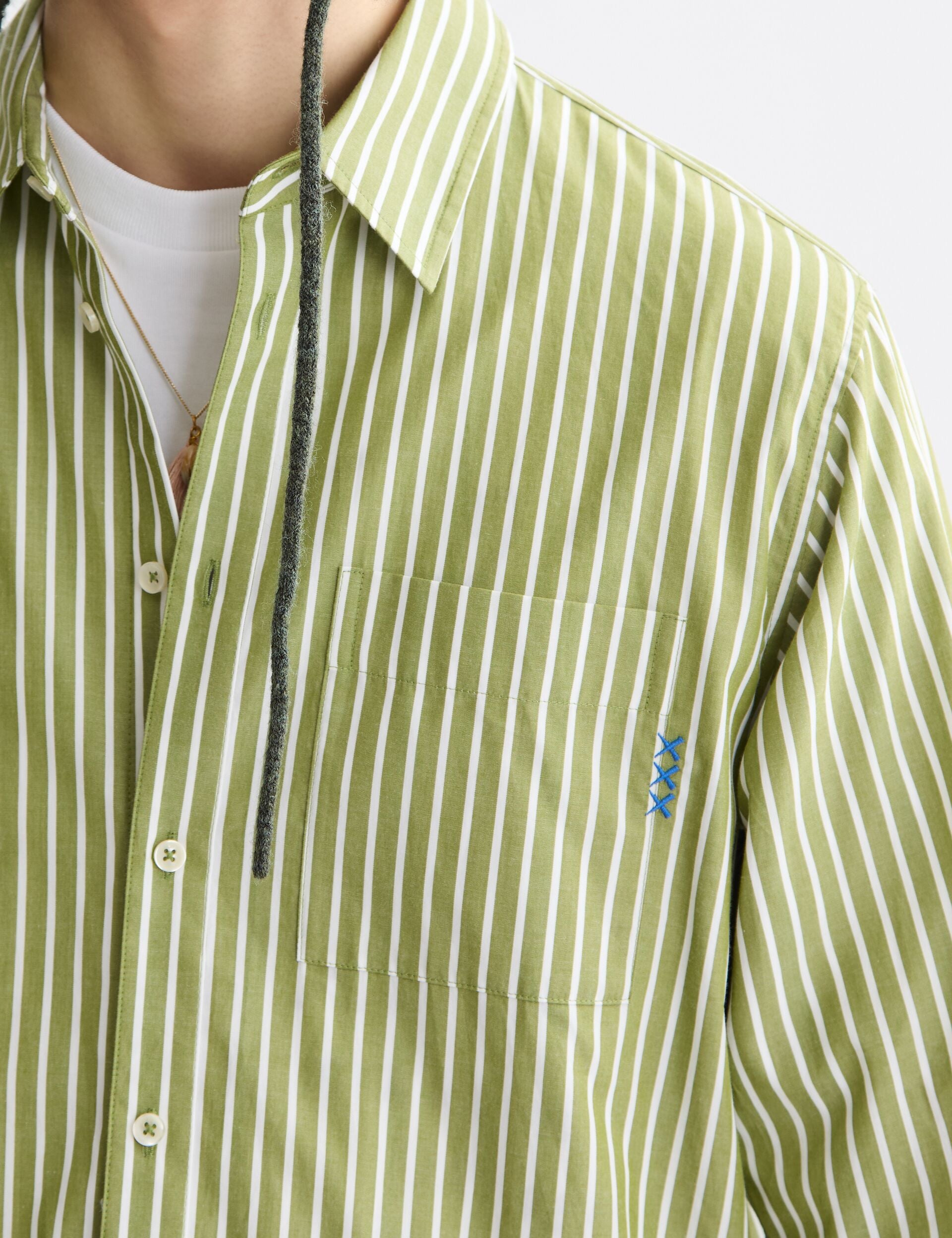 Striped Relaxed-Fit Poplin Shirt