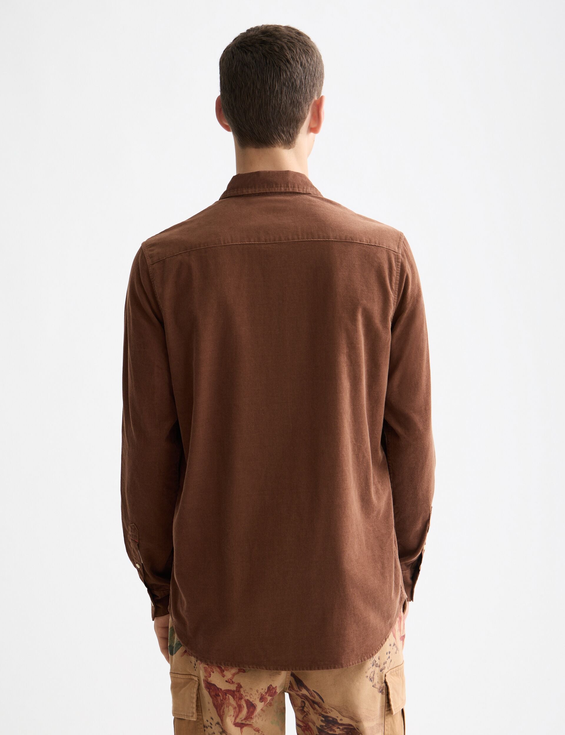 Regular-fit corduroy shirt