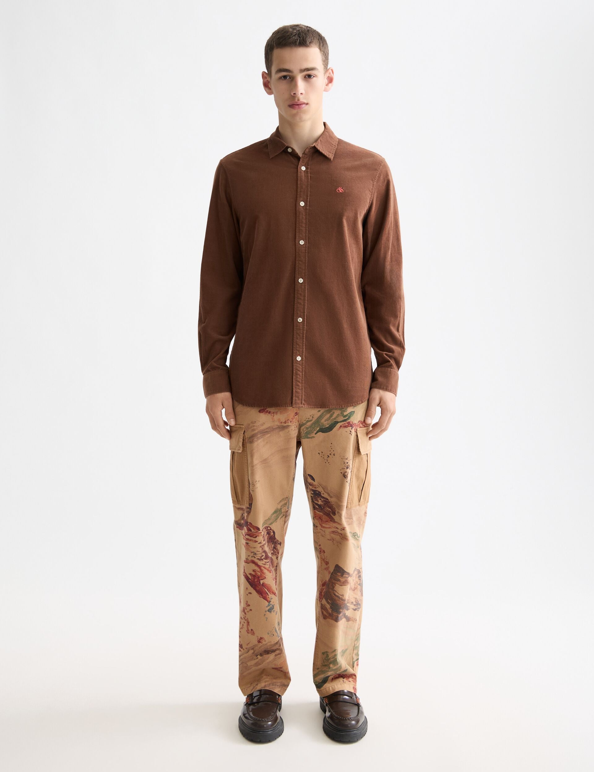 Regular-fit corduroy shirt
