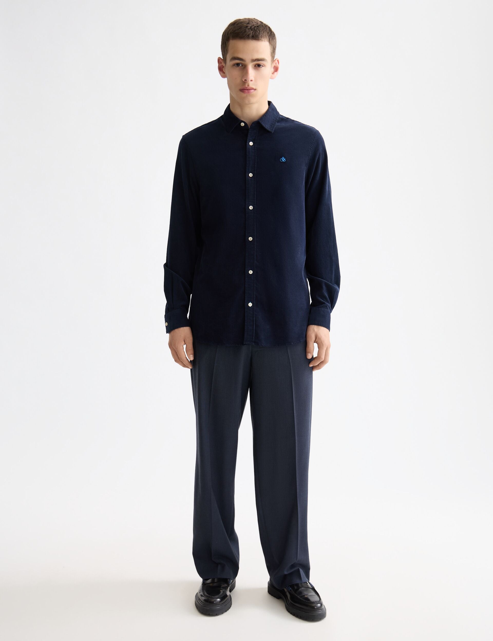 Regular-fit corduroy shirt