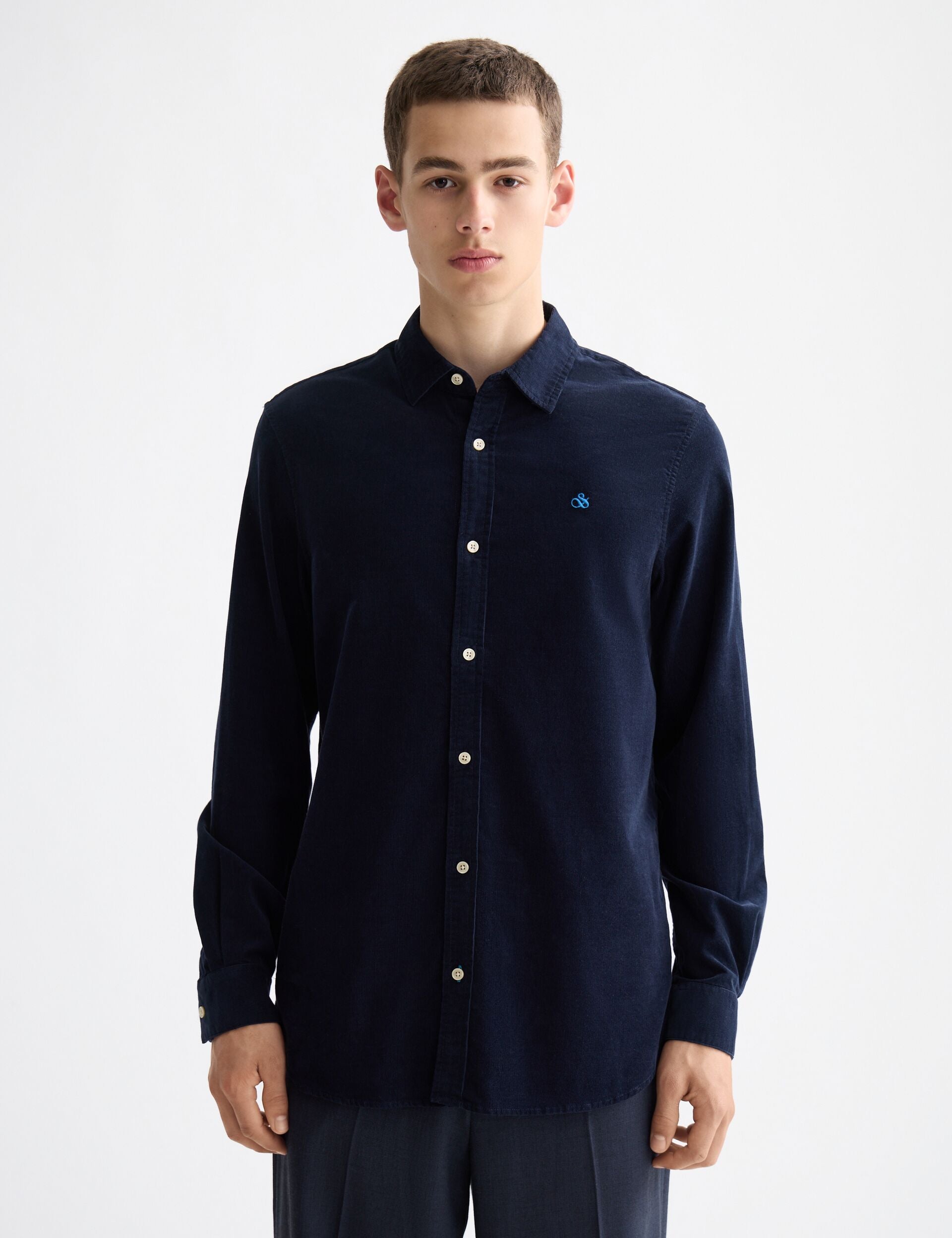 Regular-fit corduroy shirt