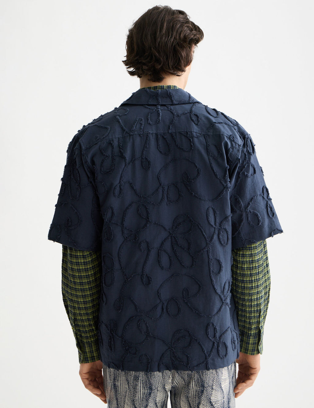 Jacquard short-sleeved shirt