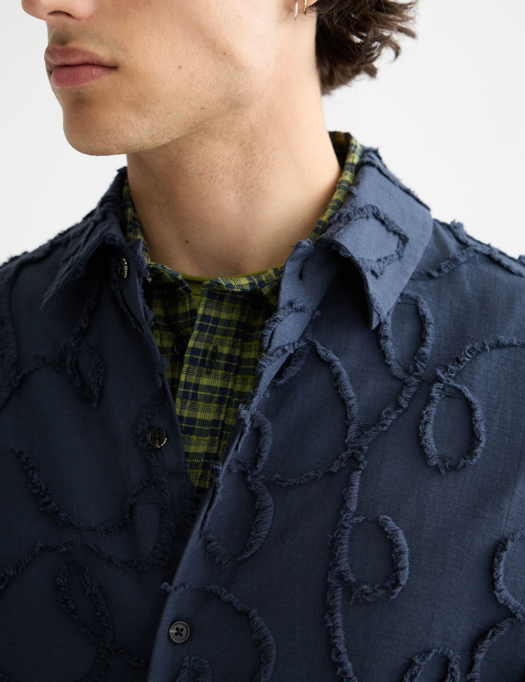Jacquard short-sleeved shirt