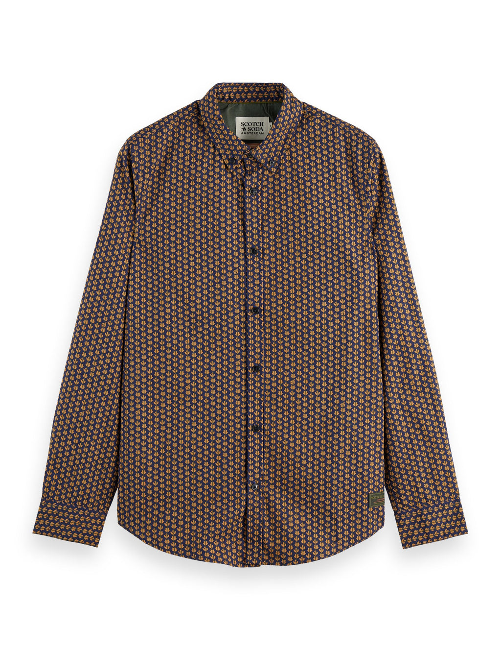 Micro All Over Printed slim-fit shirt