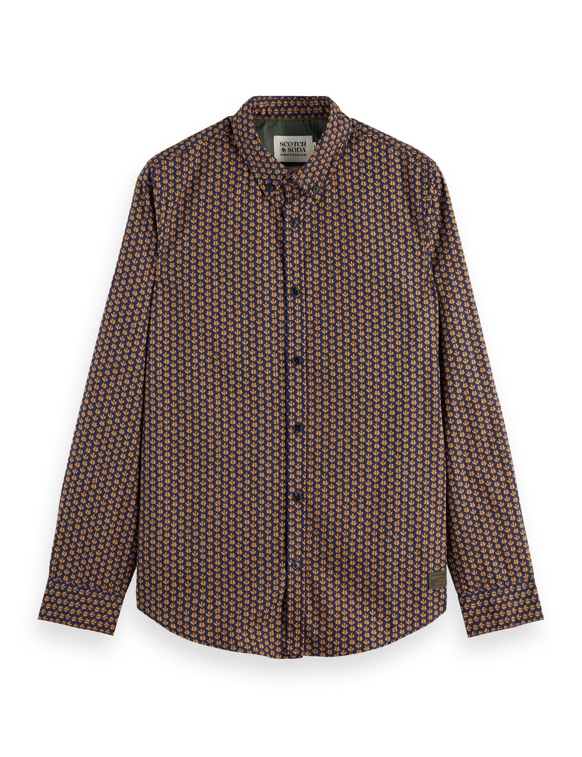 Micro All Over Printed slim-fit shirt