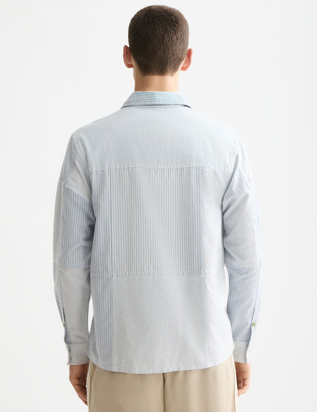 Patchwork relaxed-fit oxford shirt