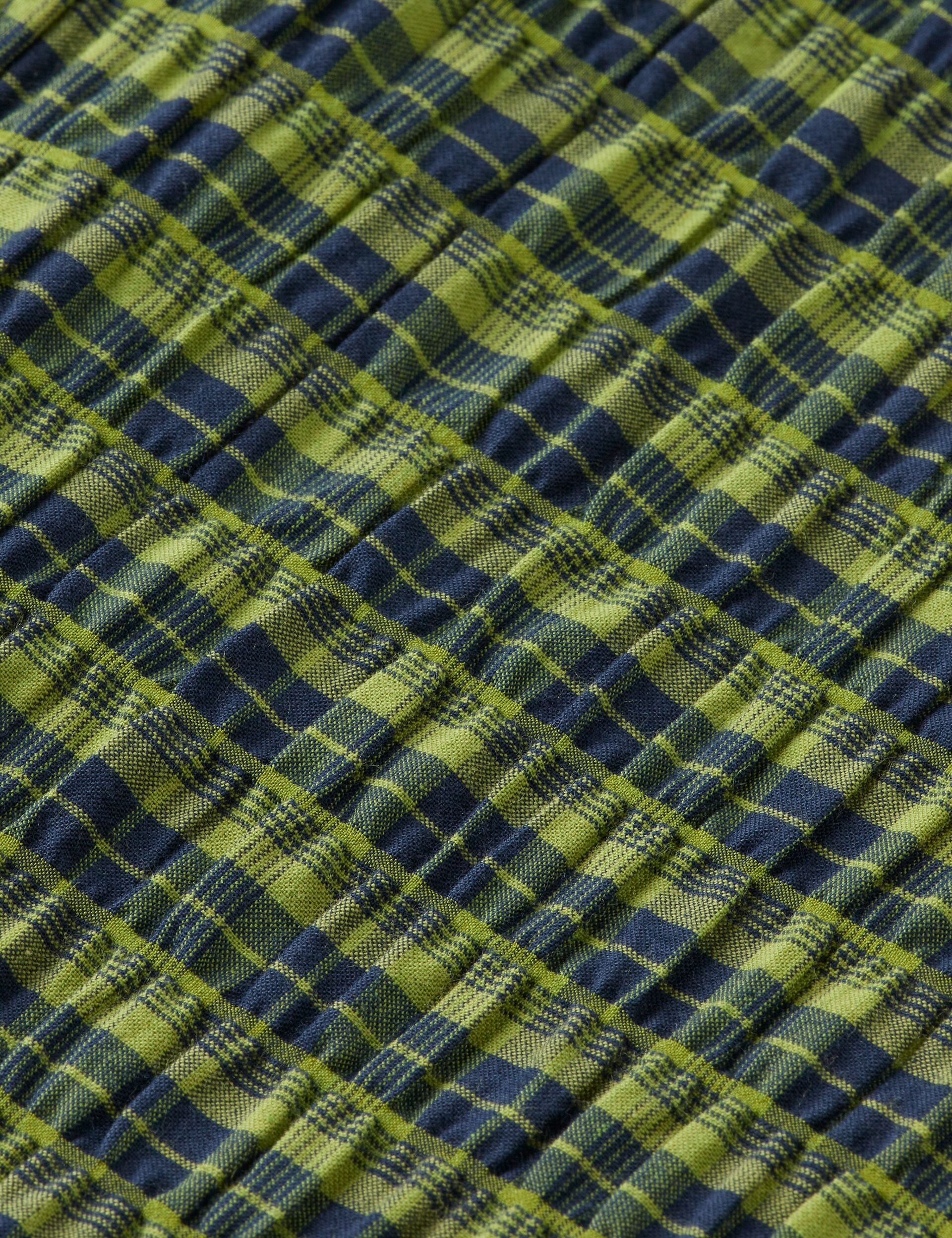 Crinkle checked shirt