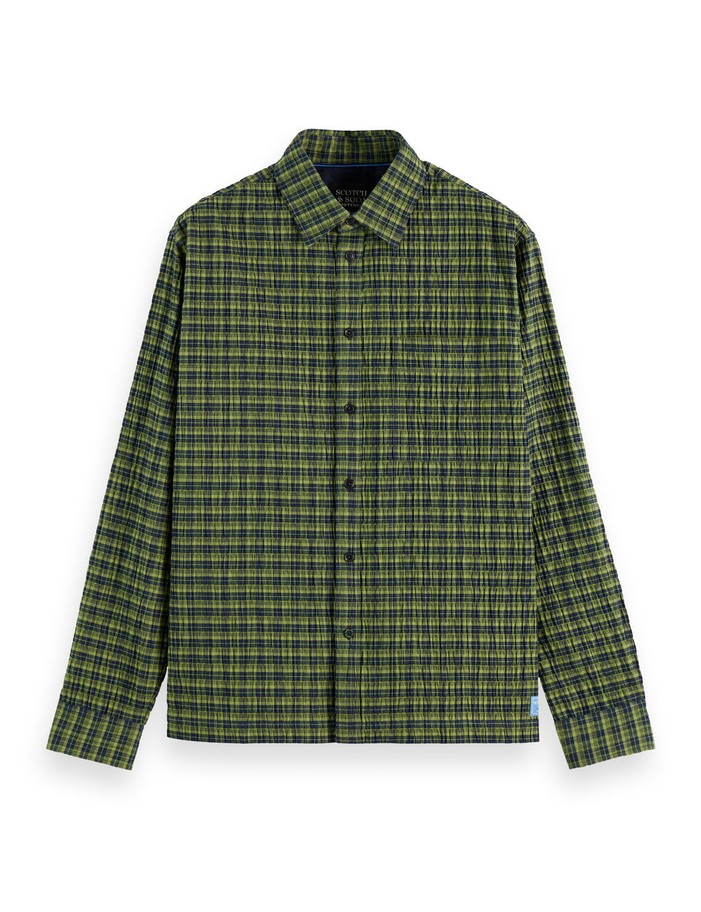 Crinkle checked shirt