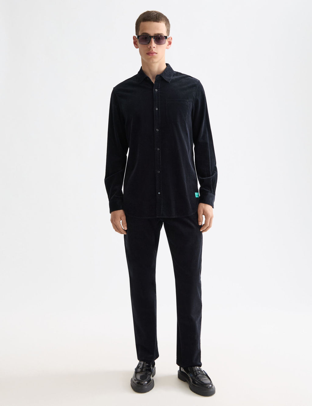 Regular-fit corduroy shirt