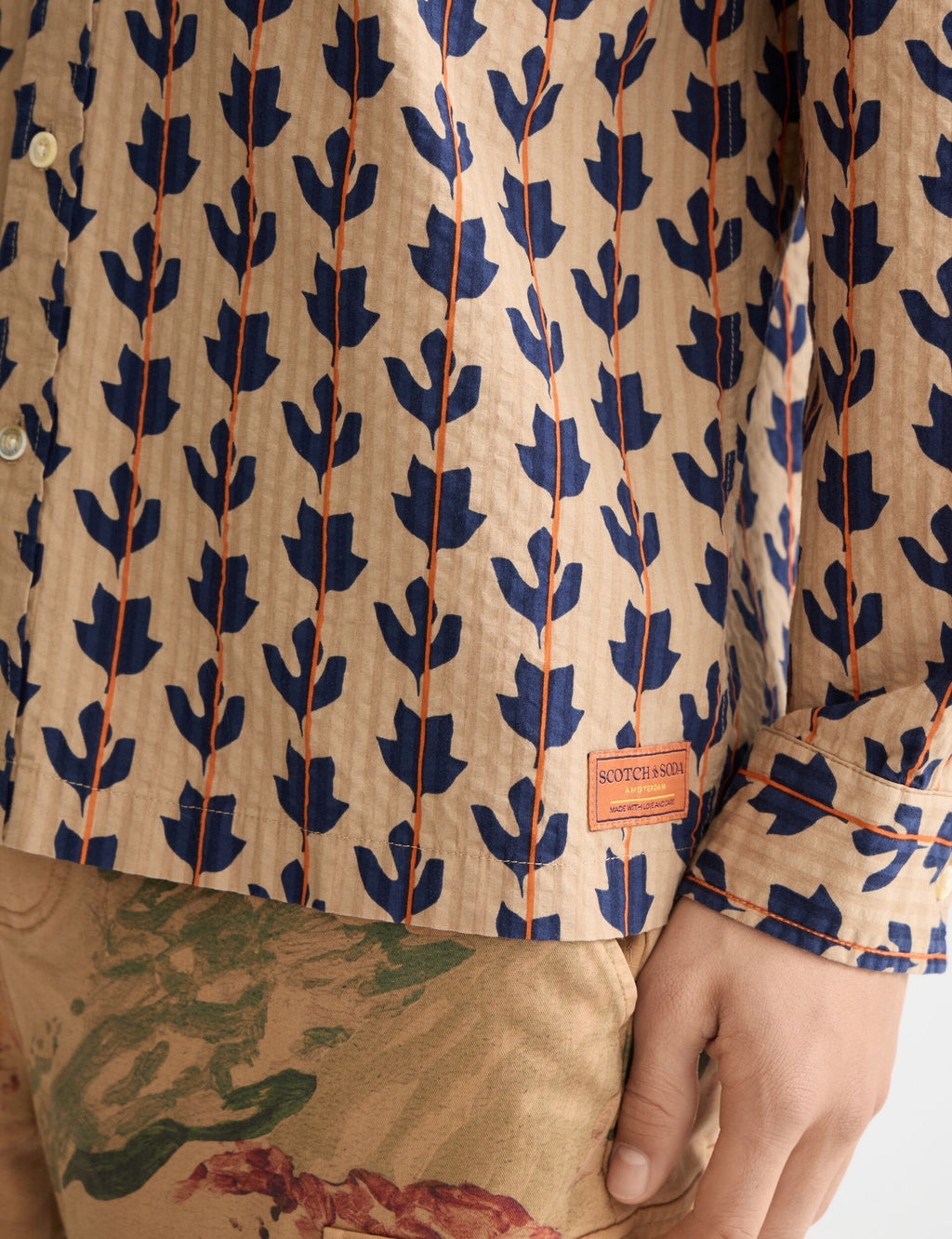 Structured printed shirt