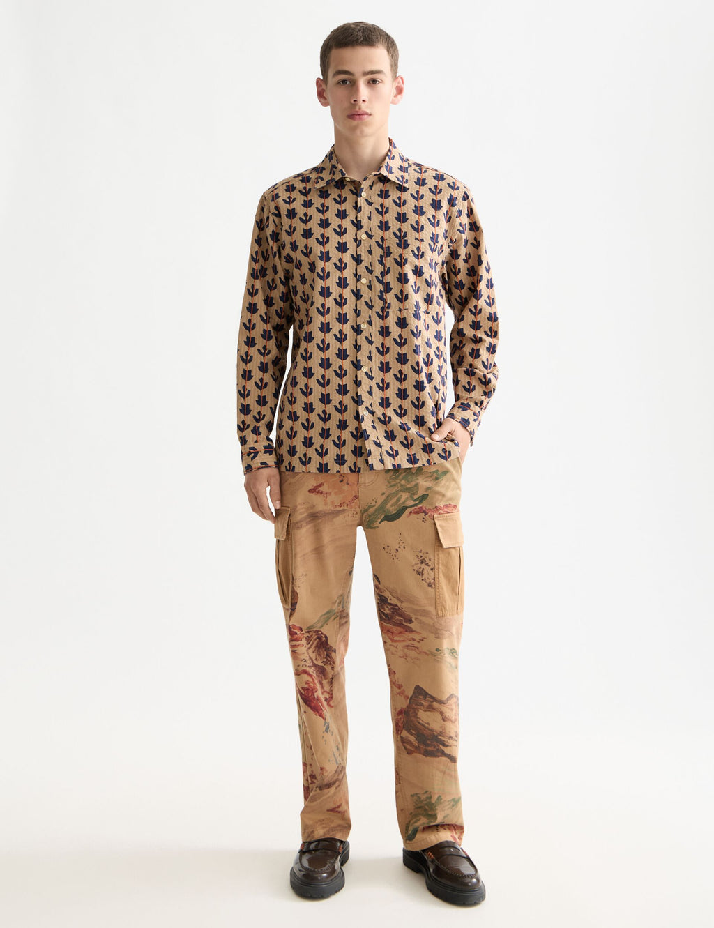 Structured printed shirt