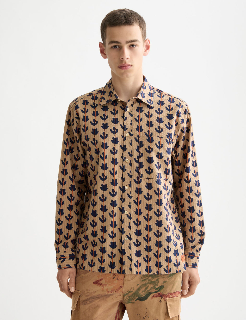 Structured printed shirt