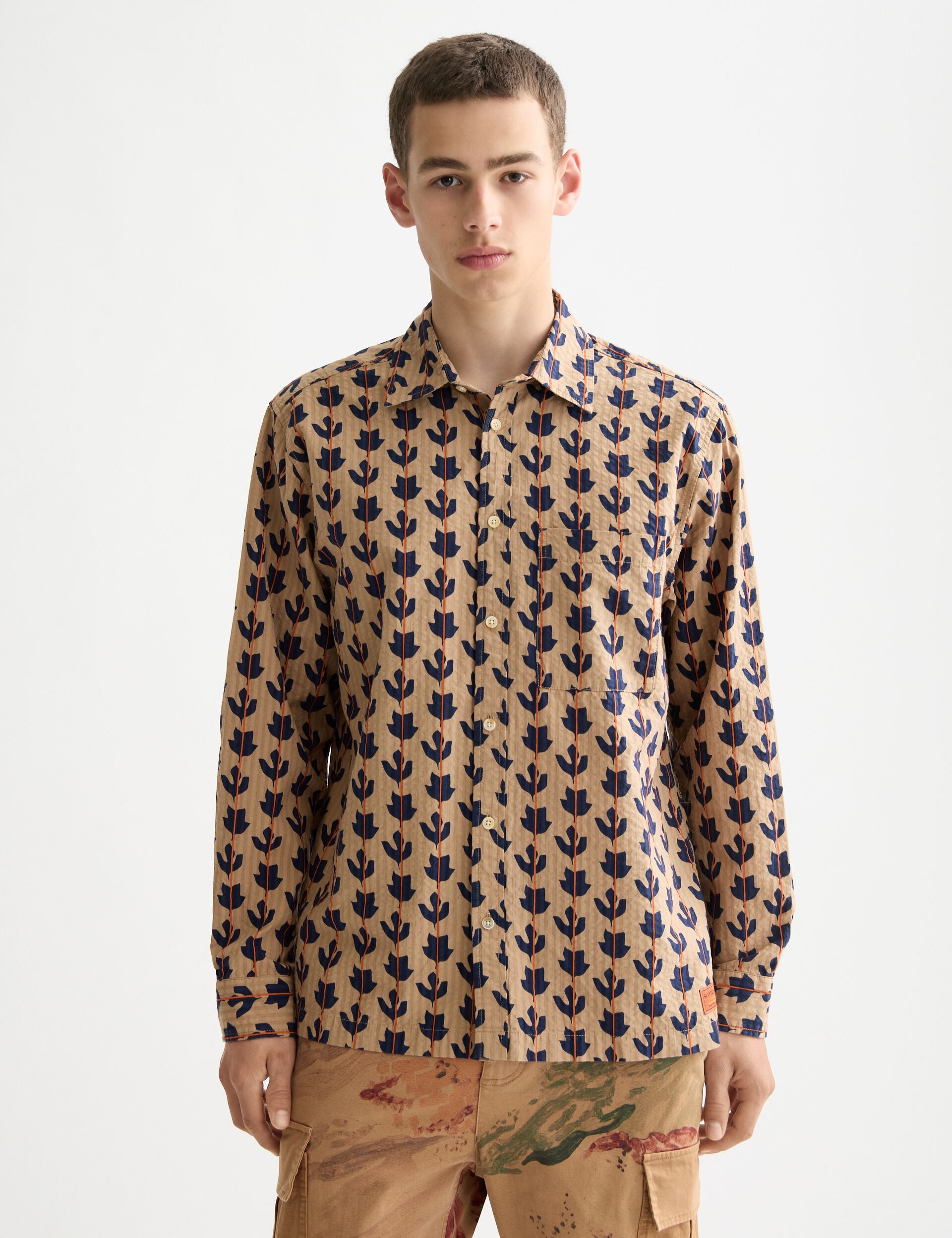 Structured printed shirt