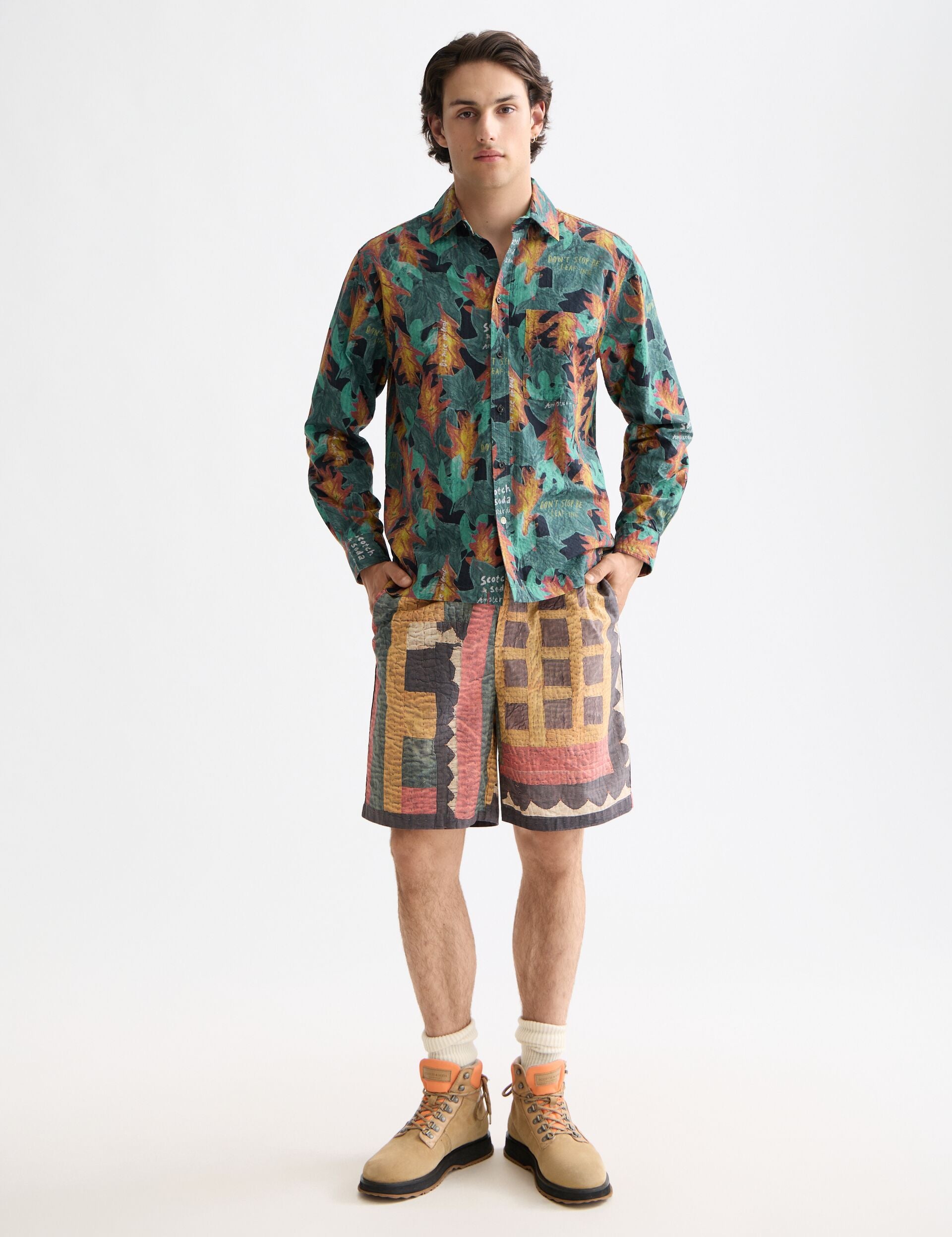 Structured printed shirt