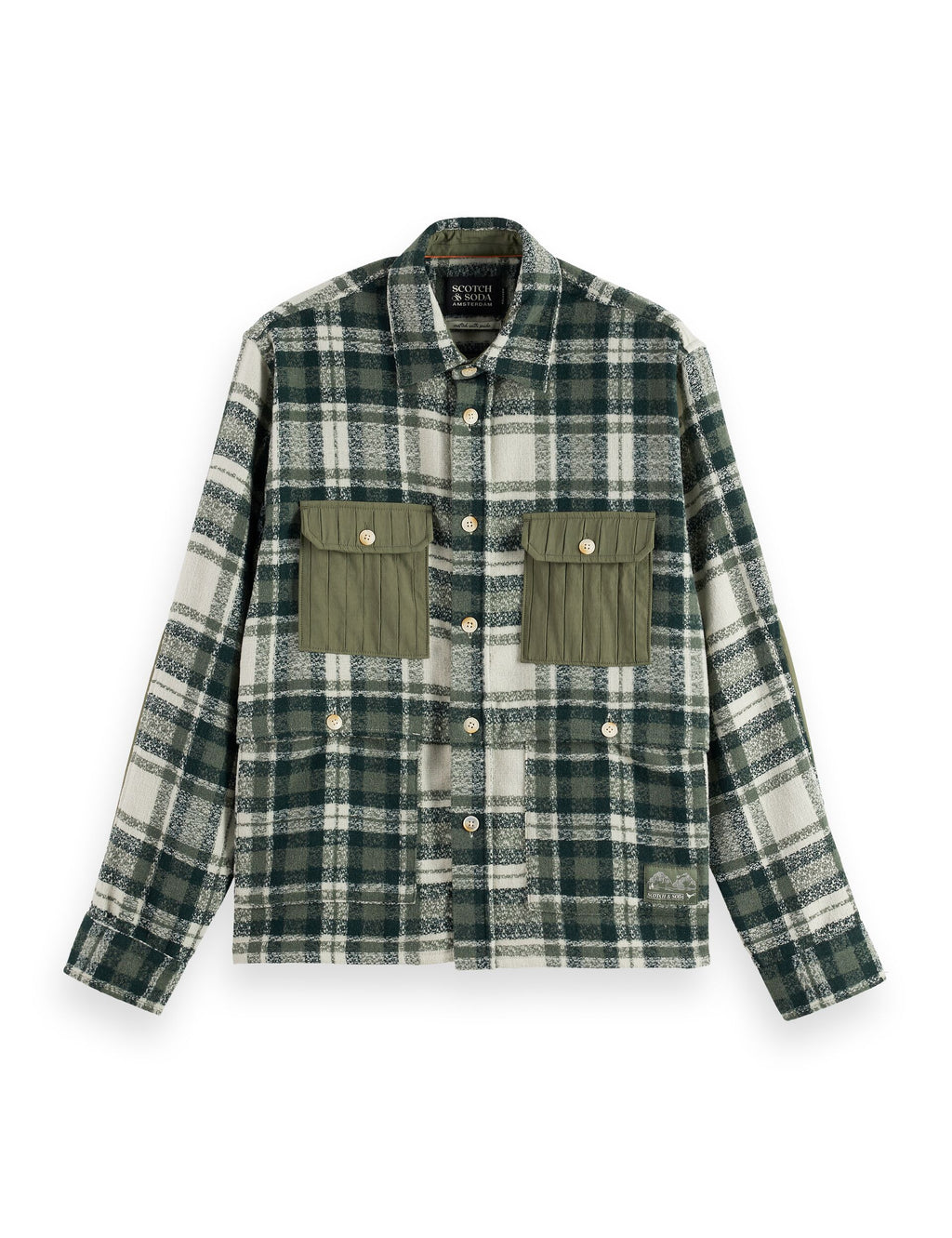 Patchwork relaxed-fit shirt