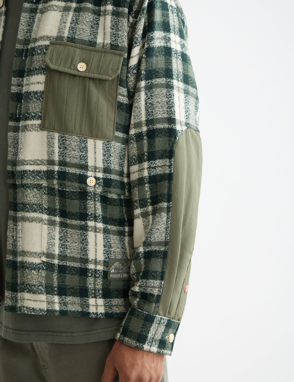 Patchwork relaxed-fit shirt