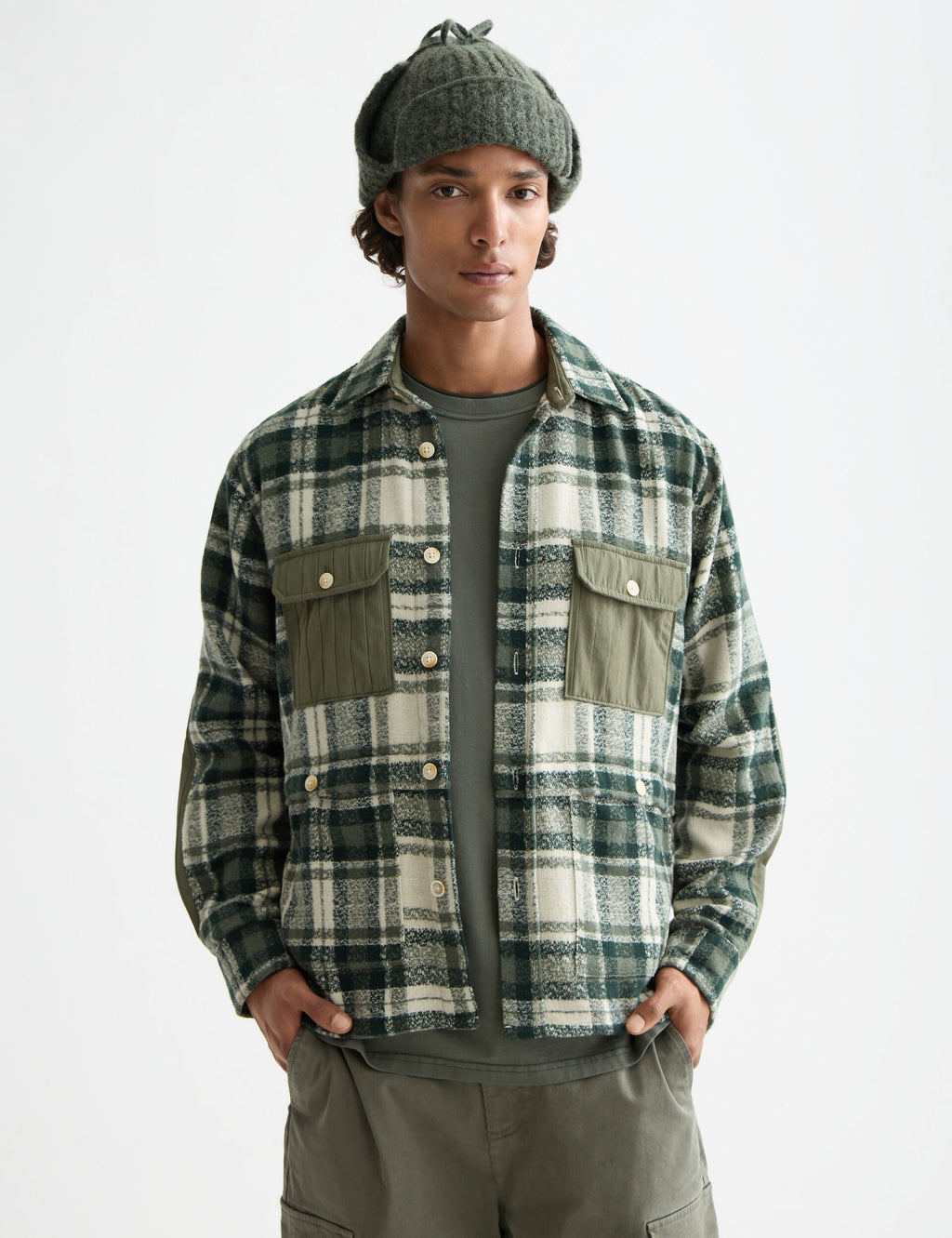 Patchwork relaxed-fit shirt