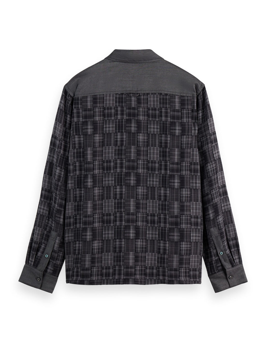 Patchwork flannel relaxed-fit shirt