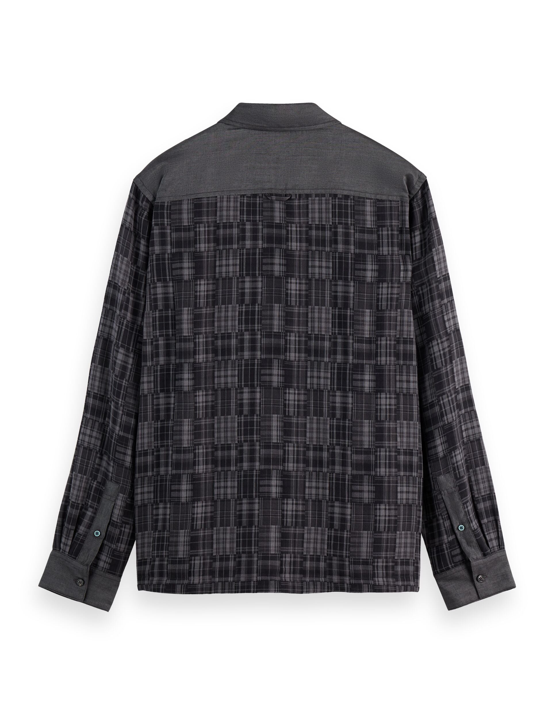 Patchwork flannel relaxed-fit shirt