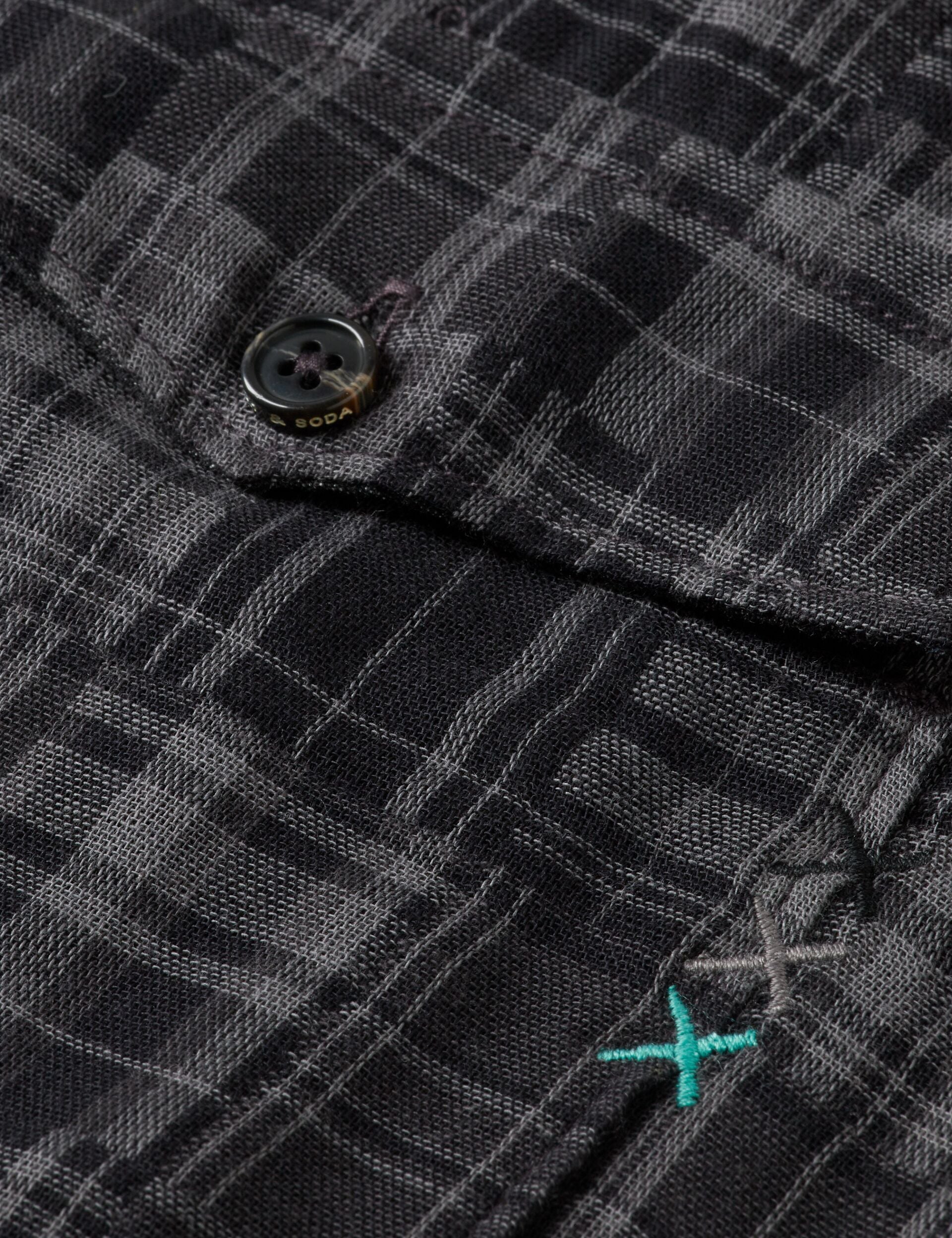 Patchwork flannel relaxed-fit shirt