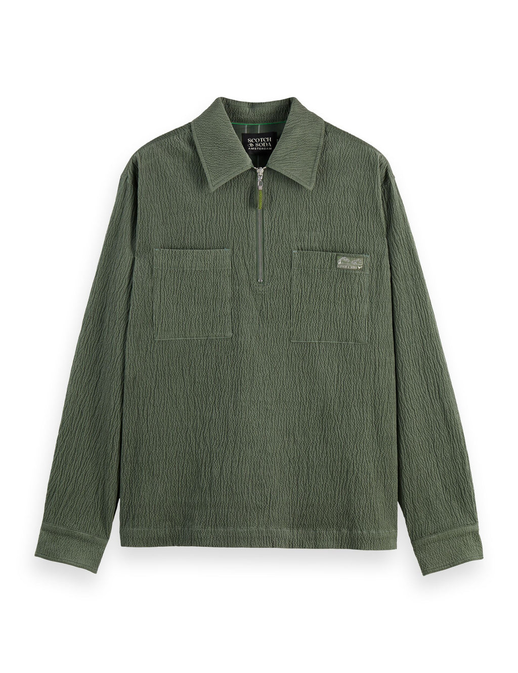 Quarter zip corduroy shirt