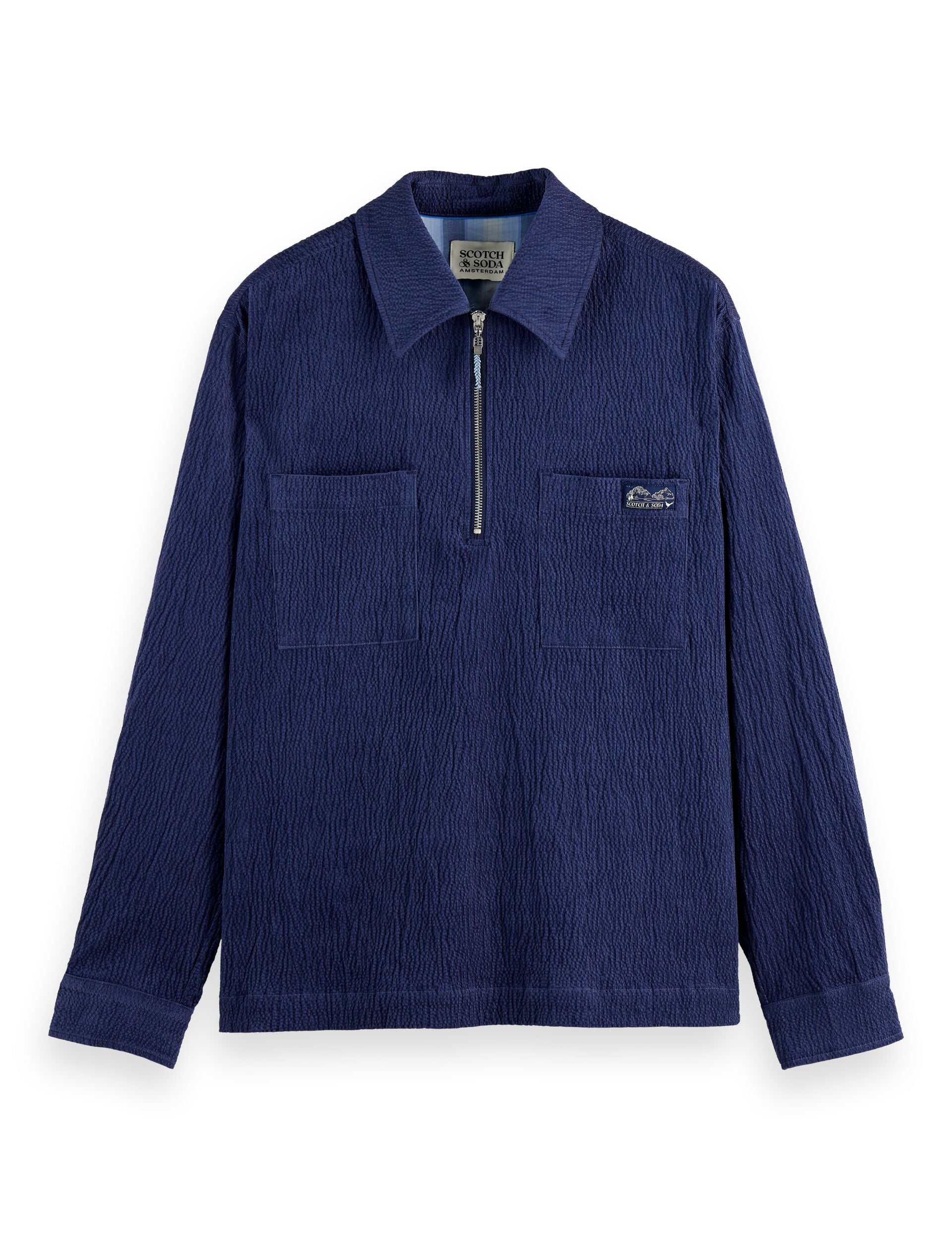 Quarter zip corduroy shirt