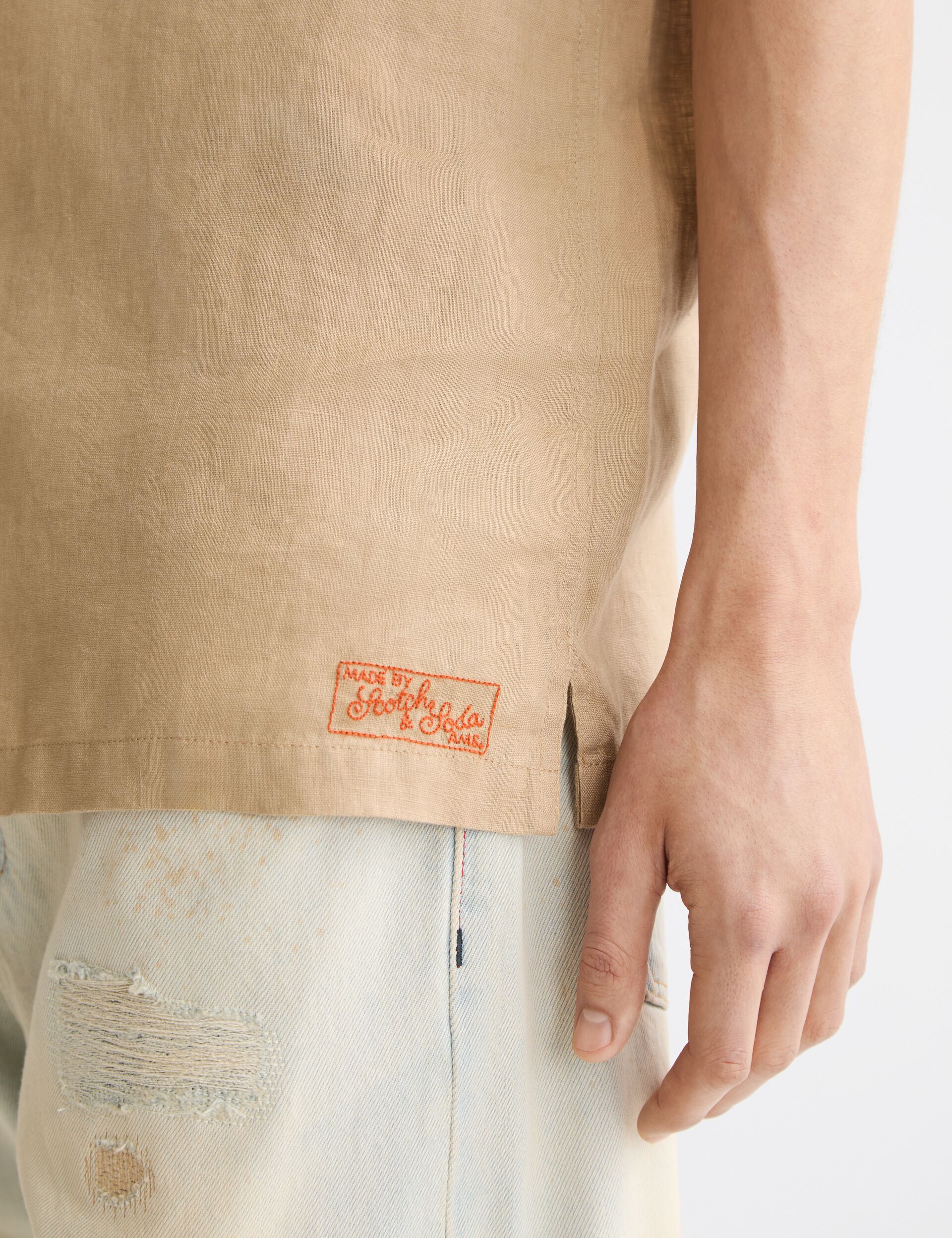 Core Seasonal Regular-Fit Short-Sleeved Linen Shirt