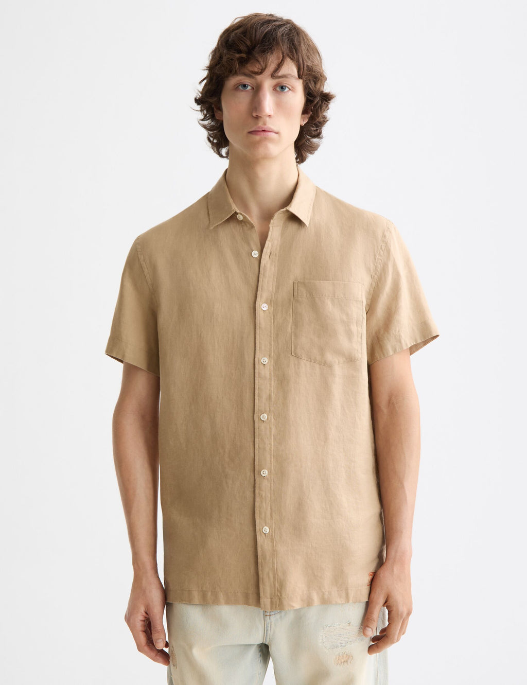 Core Seasonal Regular-Fit Short-Sleeved Linen Shirt
