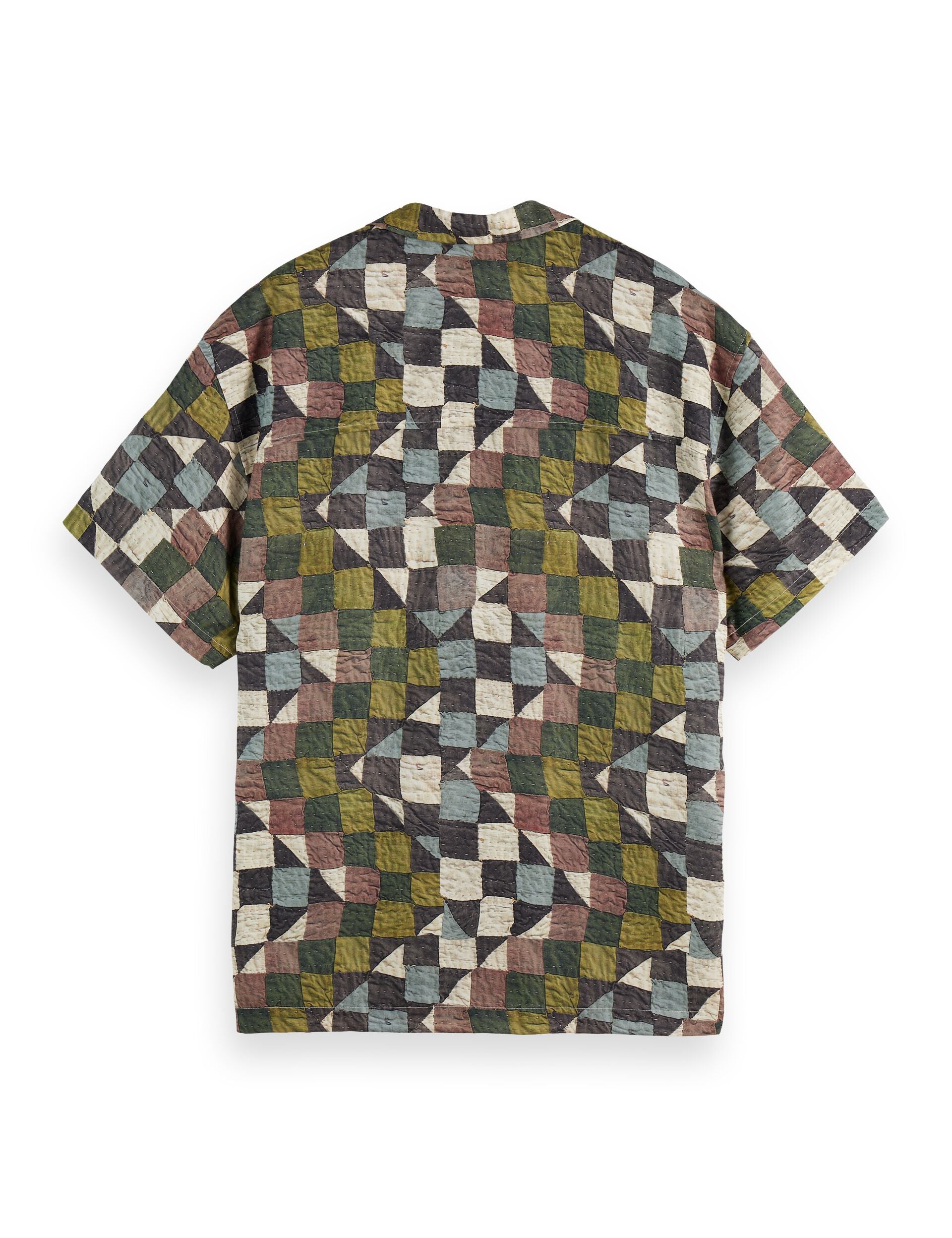 Printed short-sleeved tencel shirt