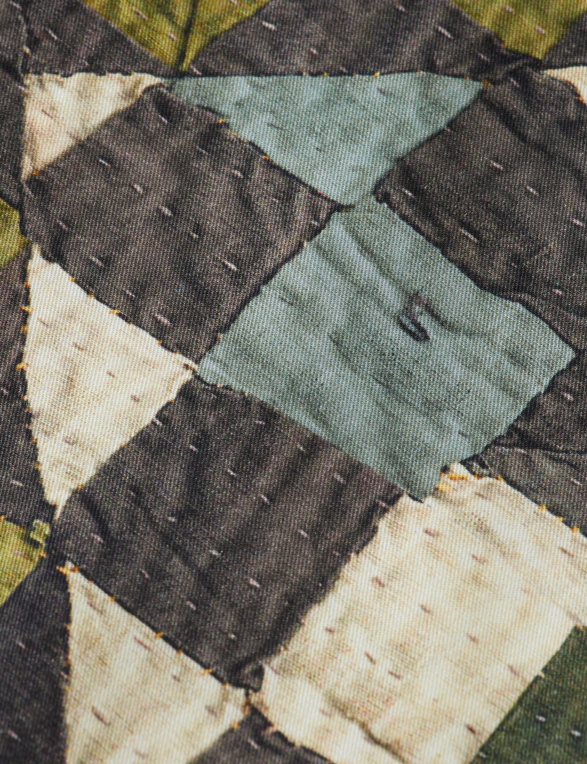 Printed short-sleeved tencel shirt