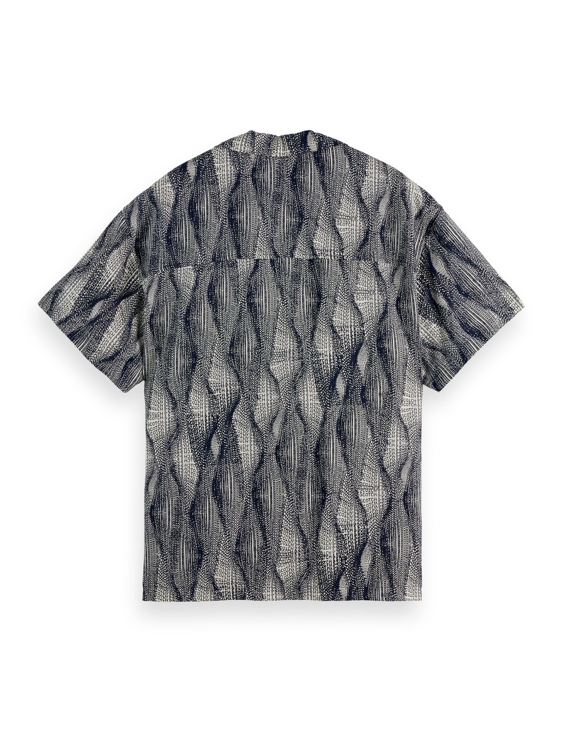 Printed short-sleeved tencel shirt