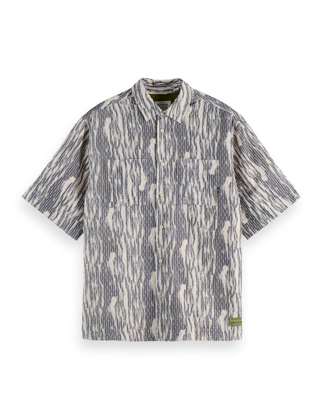Jacquard short-sleeved shirt