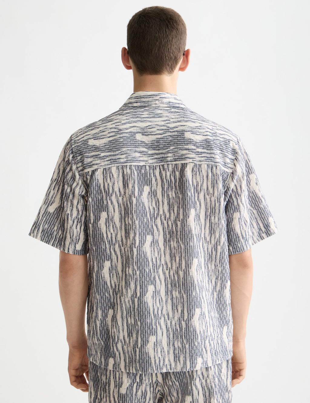 Jacquard short-sleeved shirt