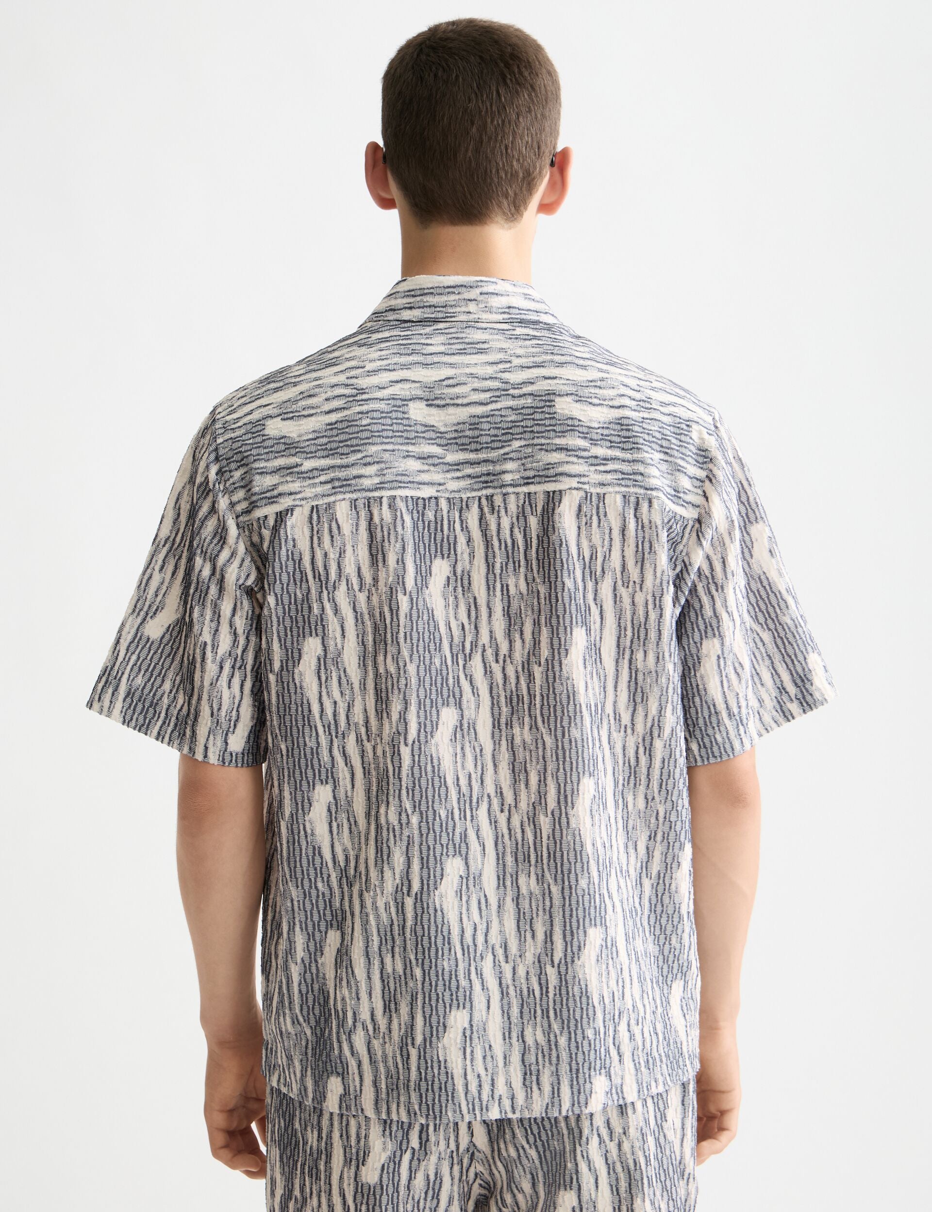 Jacquard short-sleeved shirt