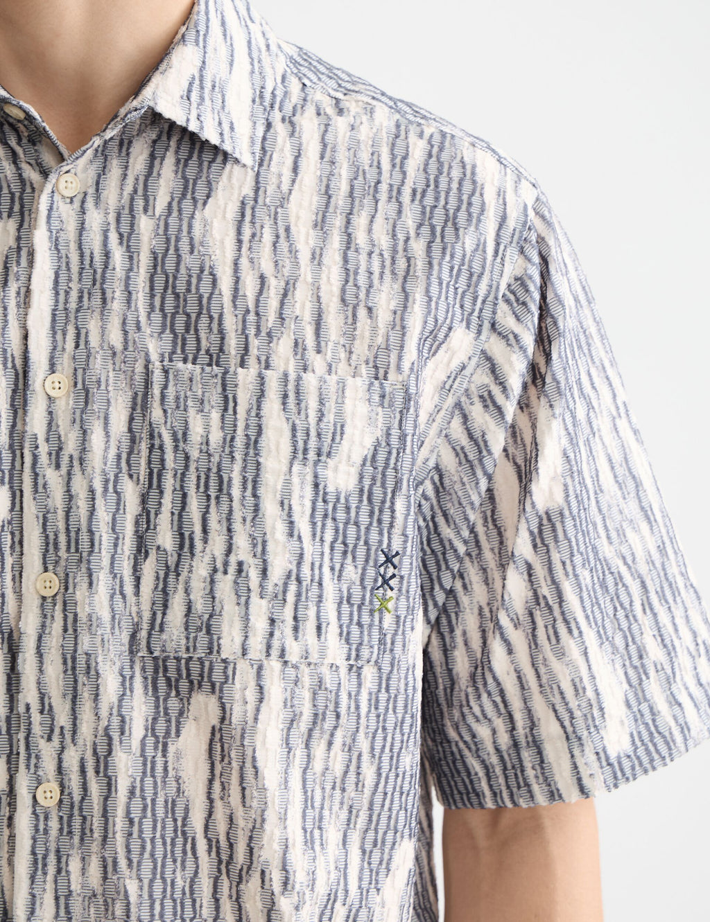Jacquard short-sleeved shirt