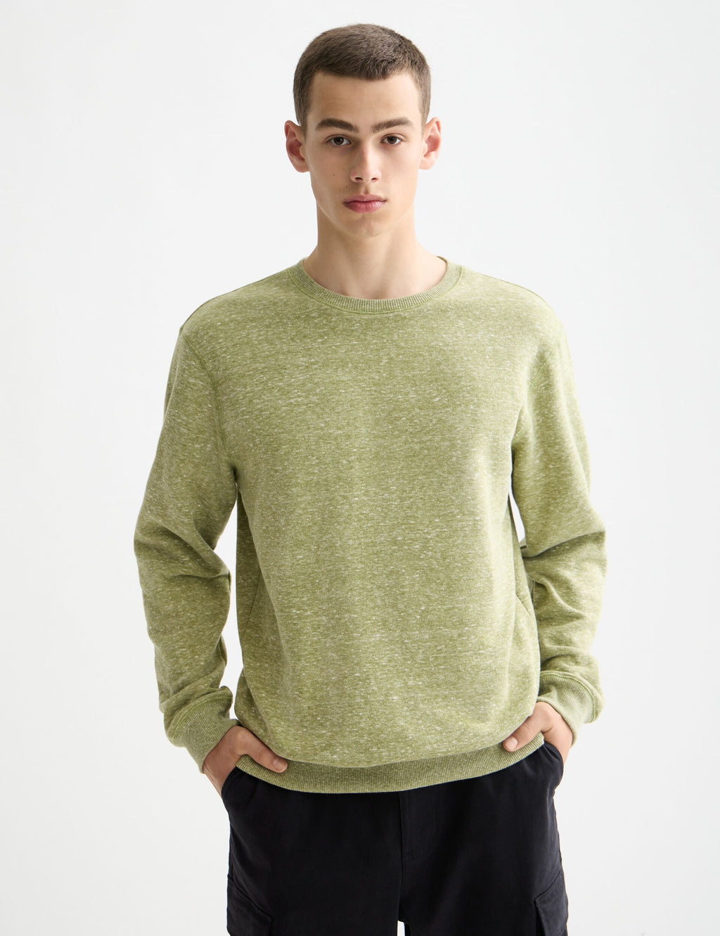Melange Crew Neck Sweatshirt