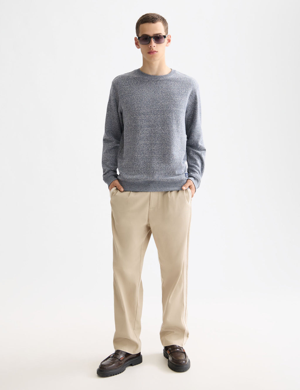Melange Crew Neck Sweatshirt