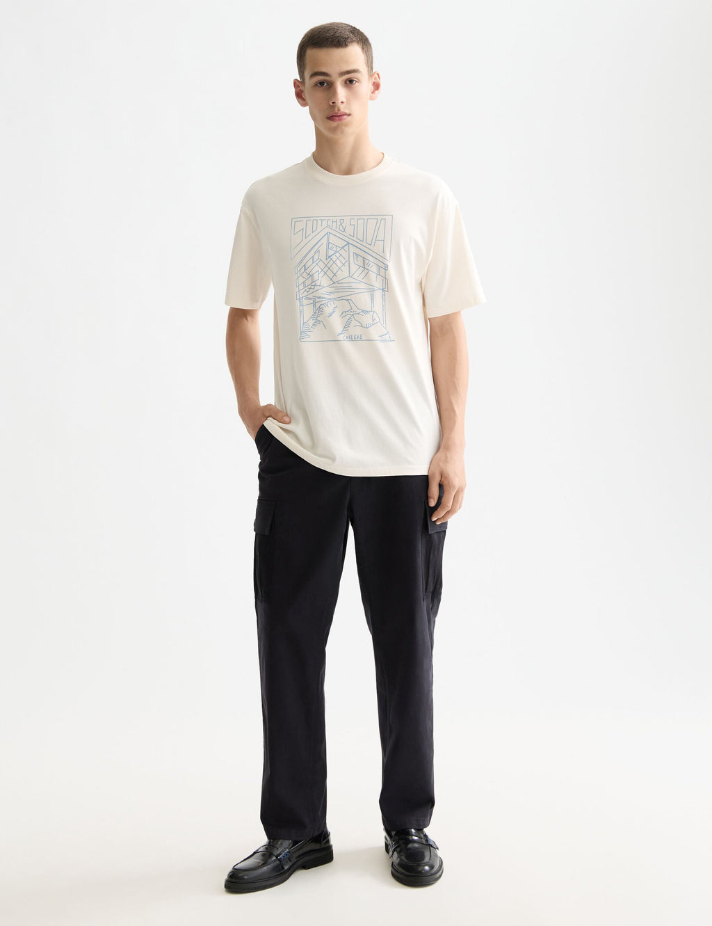 Relaxed Fit Scotch & Soda Logo T-shirt