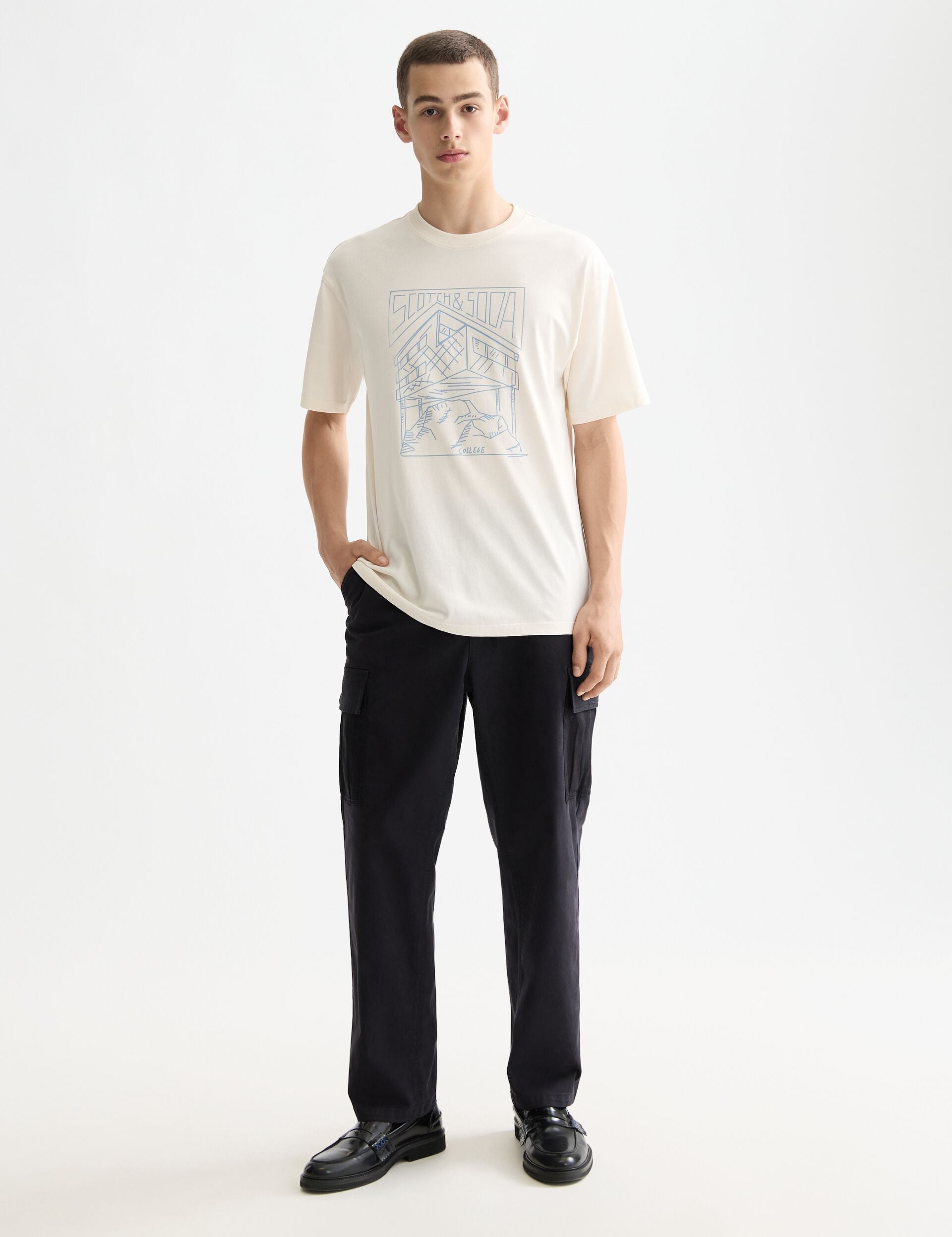 Relaxed Fit Scotch & Soda Logo T-shirt