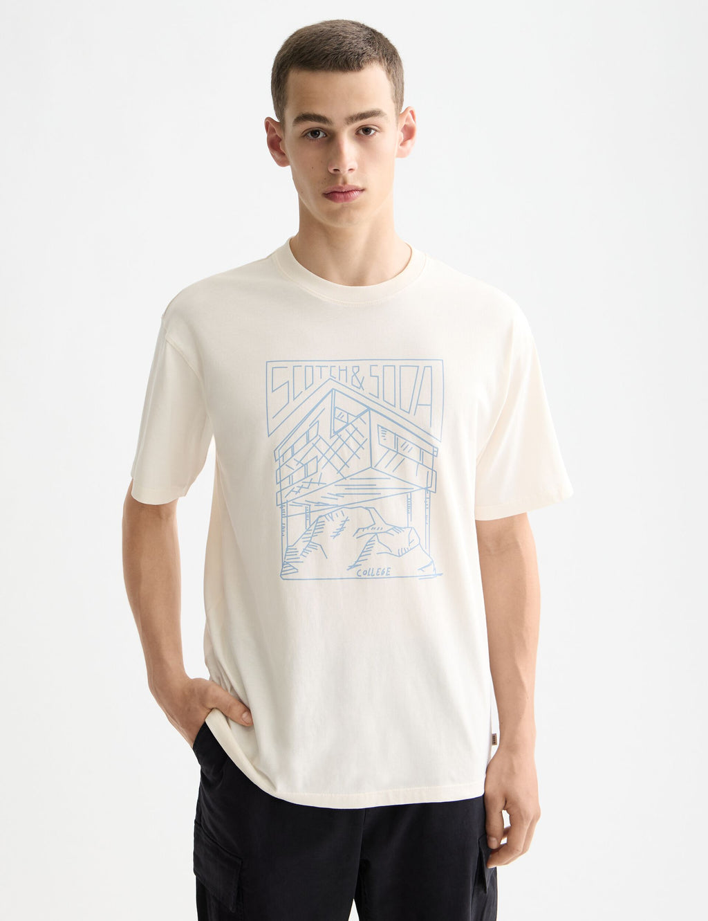 Relaxed Fit Scotch & Soda Logo T-shirt