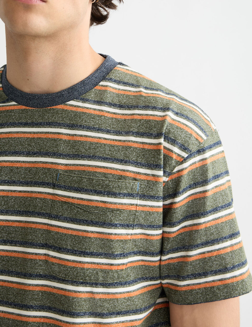 Relaxed Fit Yarn Dye Stripe T-shirt