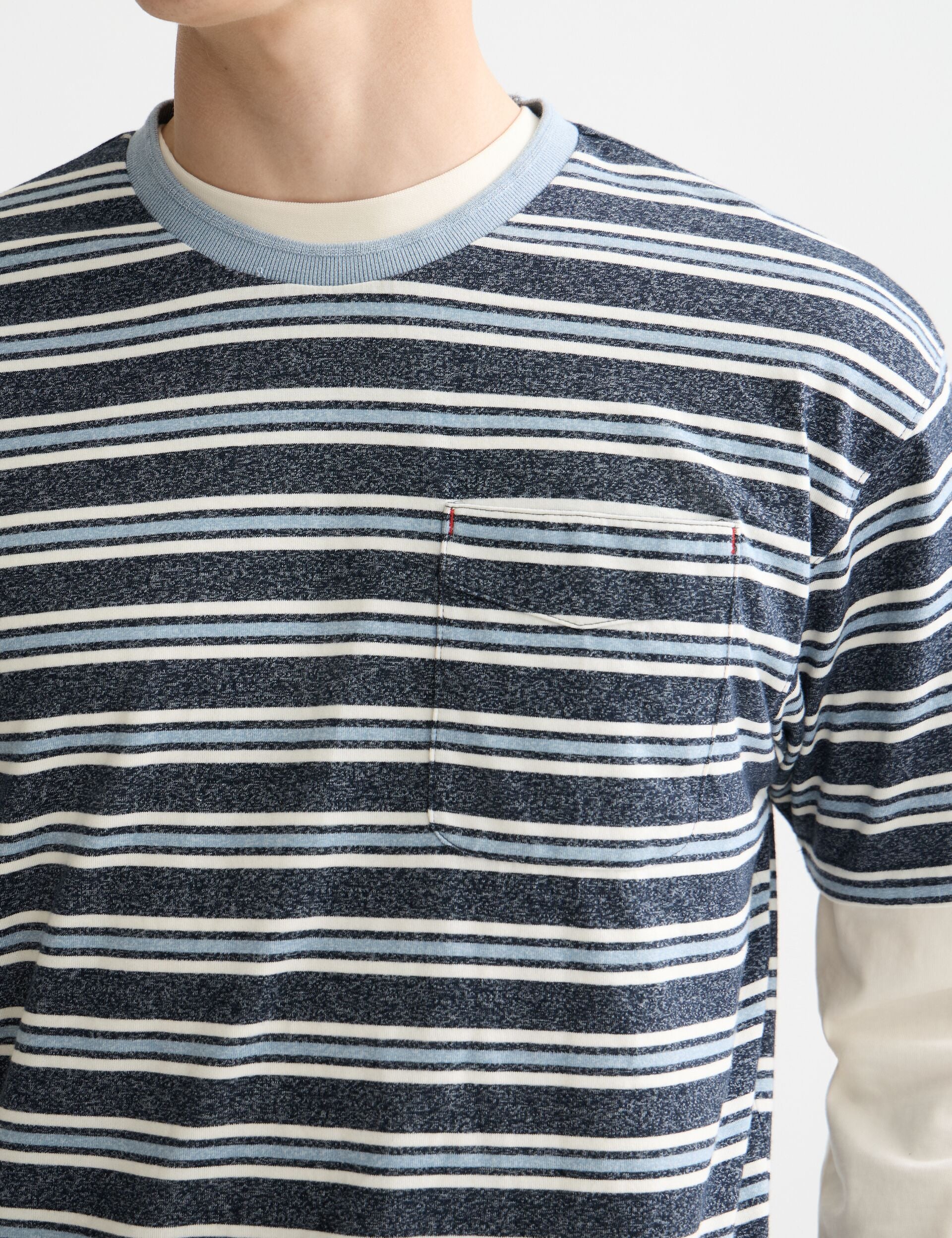 Relaxed Fit Yarn Dye Stripe T-shirt