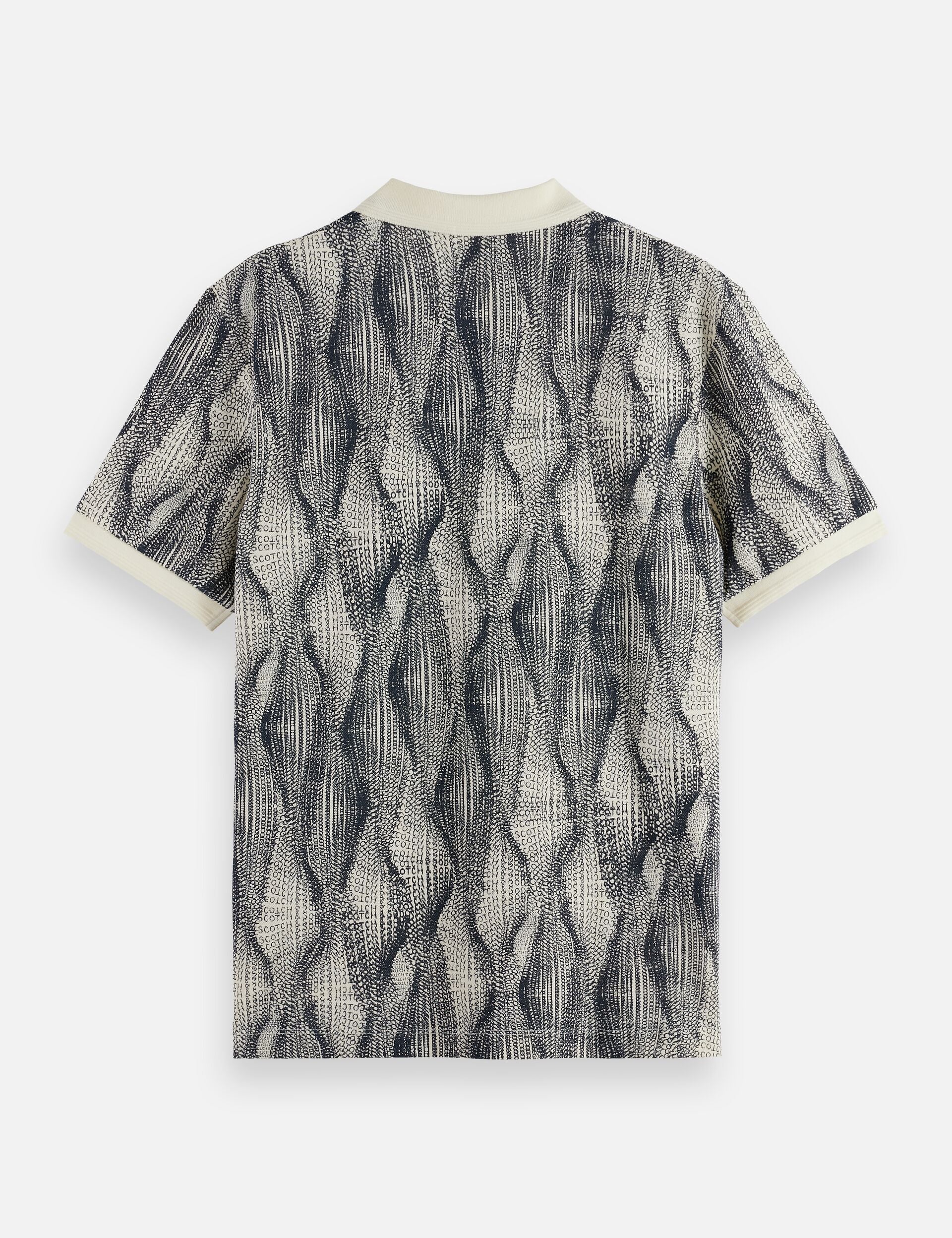 Micro allover print regular fit polo