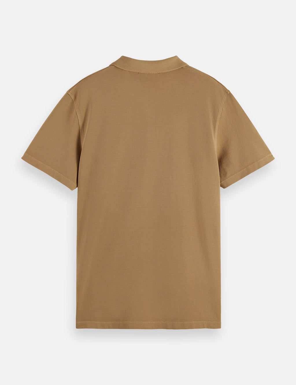 Garment-dyed pique relaxed fit pocket polo