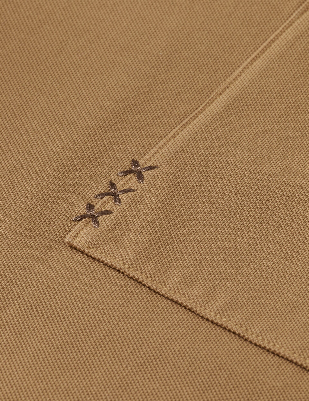 Garment-dyed pique relaxed fit pocket polo