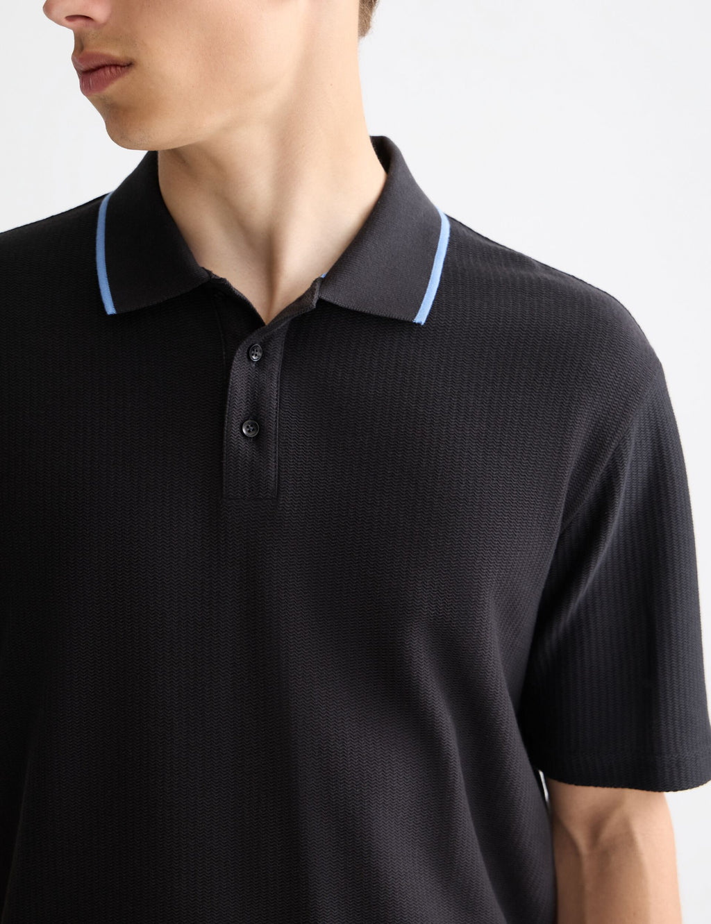 Structured relaxed fit polo